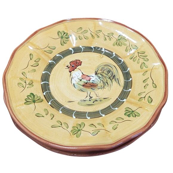 Cocorico Luncheon / Decorator Plates 8 3/4"" Rooster (Set Of 2) - Picture 1 of 16